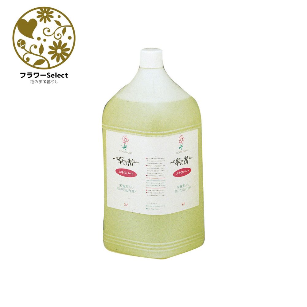 生花水揚げ促進剤 華の精エキスパート 業務用 5L 希釈100倍 167-2062-0 花 お花 花資材 お花資材 延命剤 切り花栄養剤 開花促進 ビタミンF