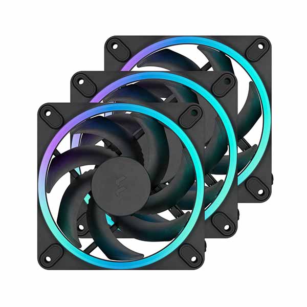 Fractal Design Momentum 12 RGB 3-pack Black 120粍 マイコン入れもの気違い 3個容器に並べる 黒いことFD-F-MR1-1203
