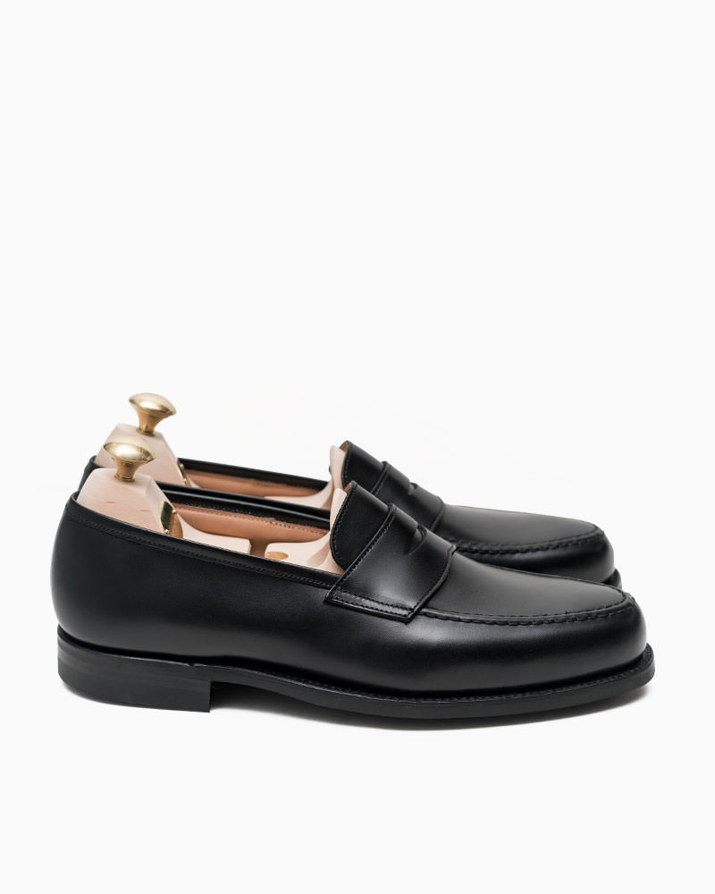 Crockett & Jones ブラックレザー ローファー Crockett&Jones（クロケットアンドジョーンズ）【HAND GRADE