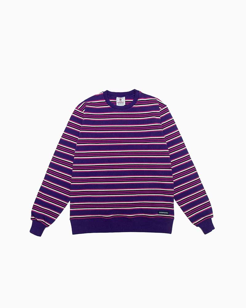 バーバリアン【BARBARIAN】12薬局衡オンス WAISTBAND CREW LONG / WFE17Y (パープル/ラズベリー/象牙色/米国海軍) \