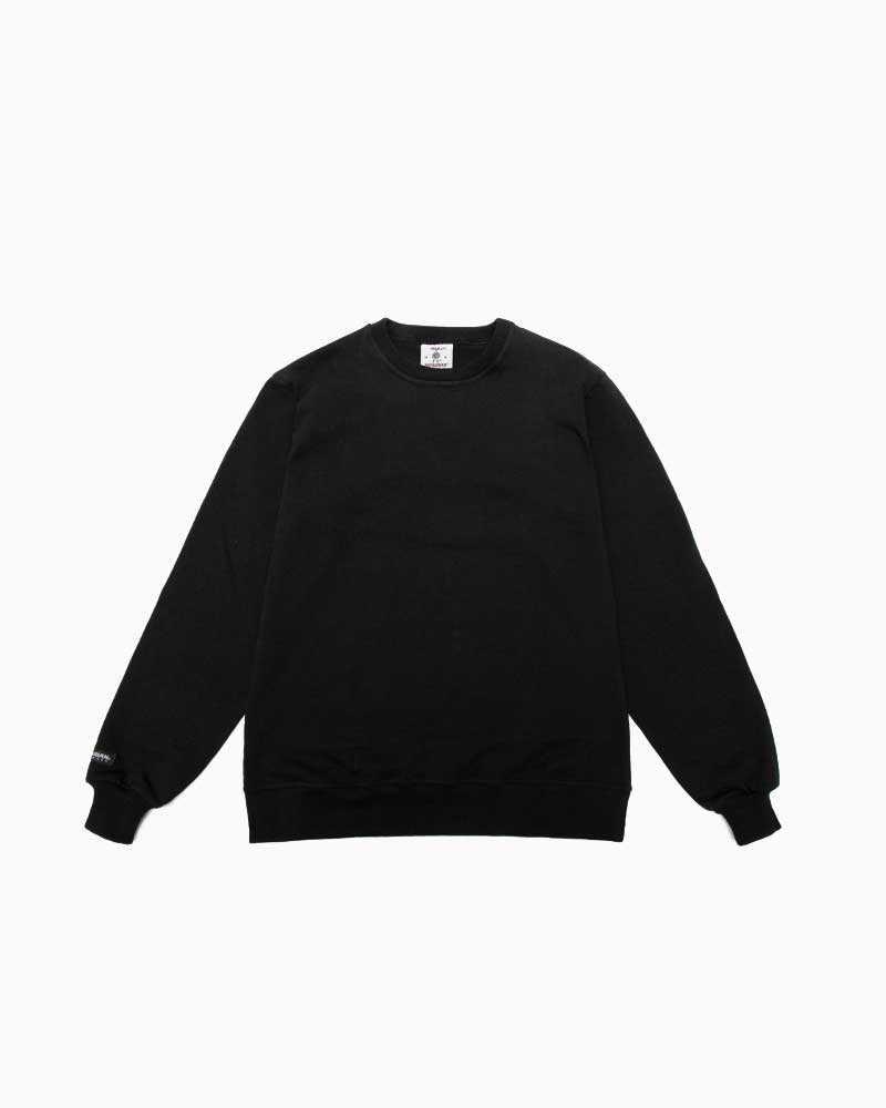 バーバリアン【BARBARIAN】 8oz WAISTBAND CREW LONG / WSE22Y (ブラック)\