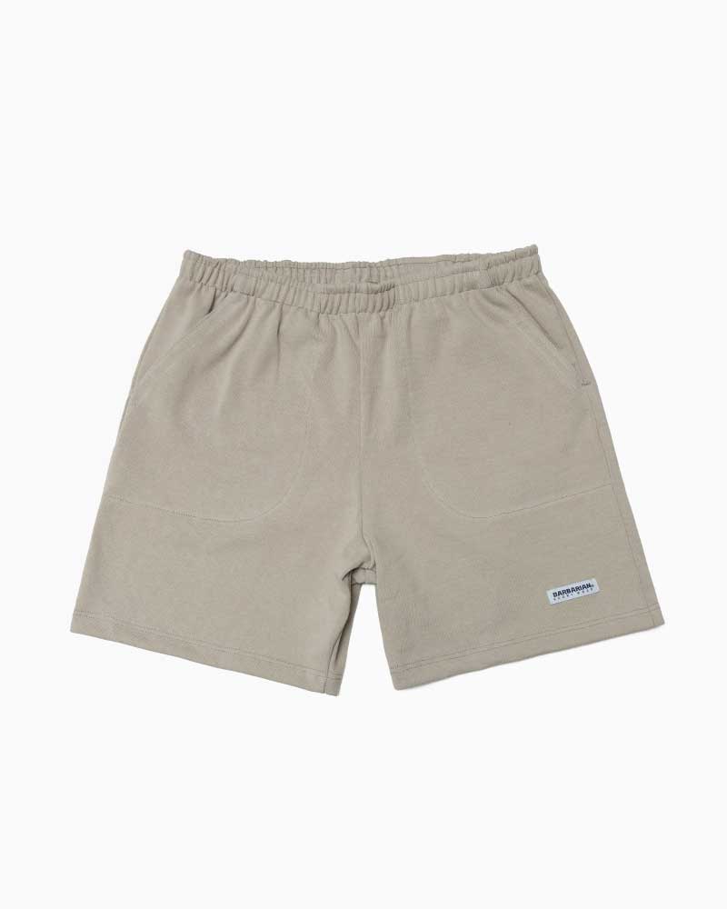 バーバリアン【BARBARIAN】12oz SHORT PANTS / WSE02 (トープ)　メンズ　パンツ　へヴィーウエイトコットン　ニットパンツ　ショートパンツ　ラガーシャツ　ラグビーシャツ　無地　ソリッド｜フレームショップ