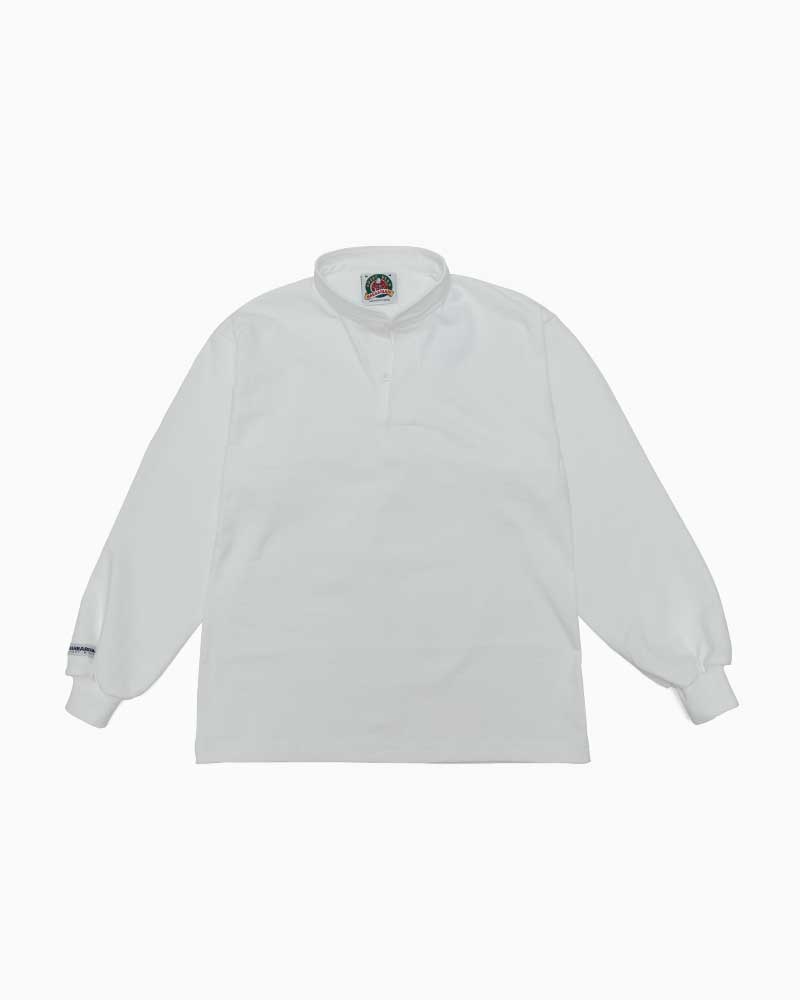 バーバリアン【BARBARIAN】12薬局衡オンス HENLEY LONG /  UFF21(白いこと)メンズ 長袖 へヴィーウエイト ヘンリー色つや ヘンリーのど首 照明ランプ色つや ラグビープルオーバー ラガープルオーバー カナダ大きさ 無地