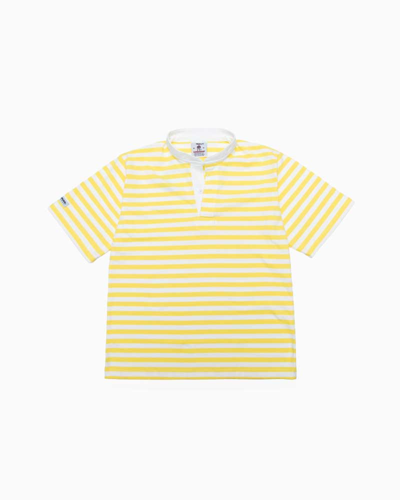 バーバリアン【BARBARIAN】 8oz HENLEY SHORT / VSF15Y(レモン/ホワイト)　\