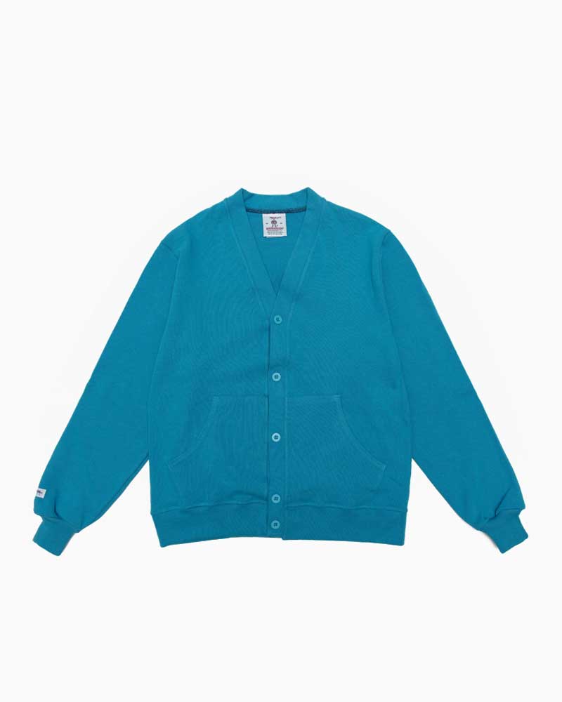 バーバリアン【BARBARIAN】 12oz CARDIGAN LONG / VFF16 (シアン)　メンズ　長袖　へヴィーウエイト　12オンス　カーディガン　無地