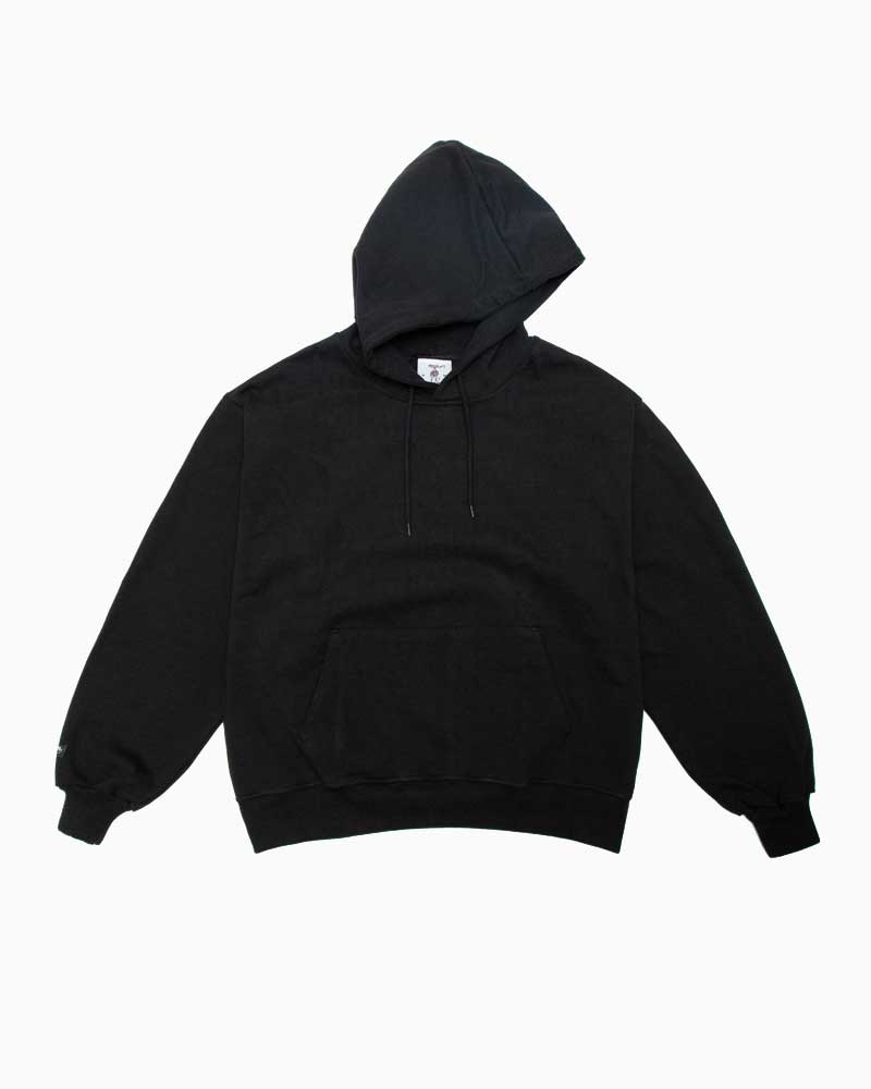 バーバリアン【BARBARIAN】 12oz STRING KANGAROO HOODIE / VFF19 (ブラック) メンズ　長袖　へヴィーウエイト　カンガルーフーディ　無地　カナダサイズ