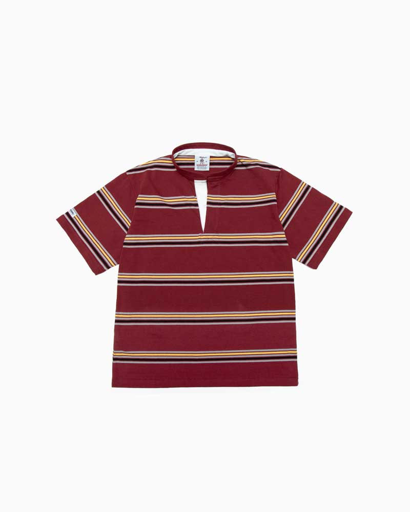 バーバリアン【BARBARIAN】 8oz HENLEY SHORT / WSF13Y (マルーン/グレー/イエロー/ブラック)　\