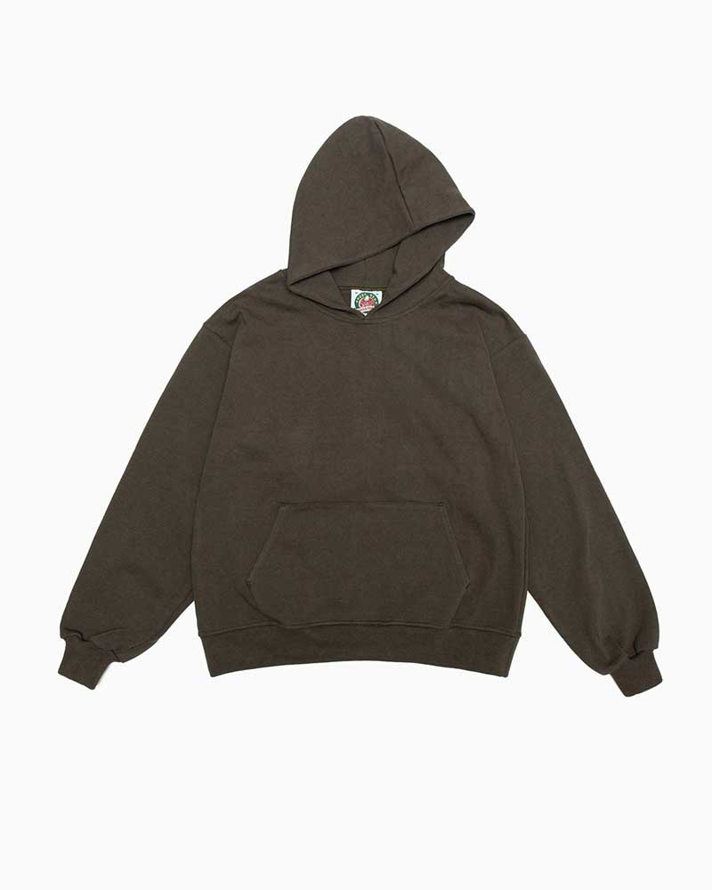 バーバリアン【BARBARIAN】12薬局衡オンス KANGAROO HOODIE / WFF07 (モス) メンズ 長袖 へヴィーウエイト ラグビープルオーバー ラガープルオーバー カンガルーフーディ 無地 固形体 カナダ大いさ パーカー-メンズファッション-トップス
