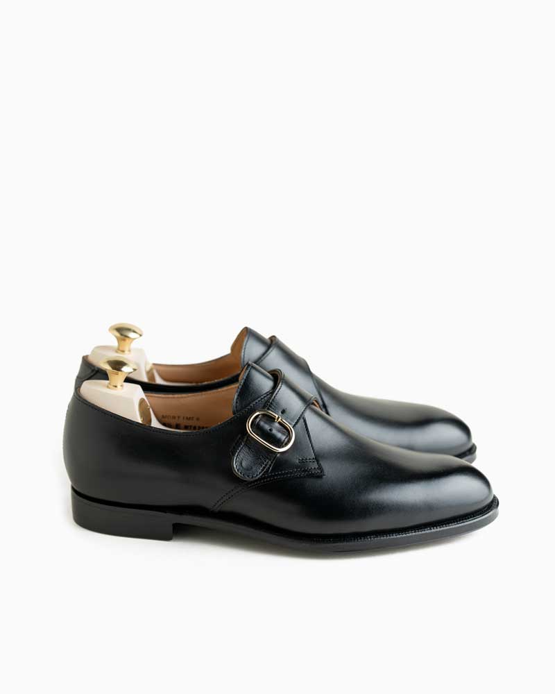 クロ毛布＆ジョーンズ【Crockett\u0026Jones】MORTIMER（黒いこと）モーティマー 子ウシ レザーソール オークバークソール シングルモンクストラップ HandGradeCollection 牛皮 メンズ