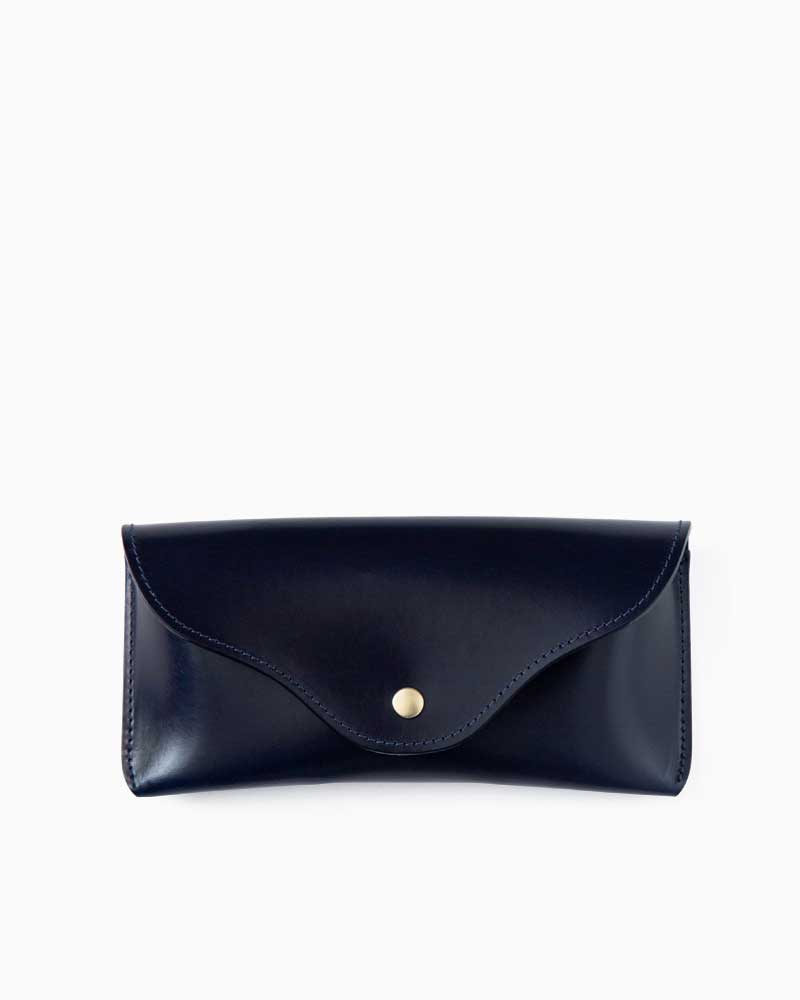 べオーマレザーカンパニー【BEORMA LEATHER COMPANY】 型番：S0001 SPECTACLE CASE（ネイビー)　眼鏡ケース　ブライドルレザー　牛革　男女兼用