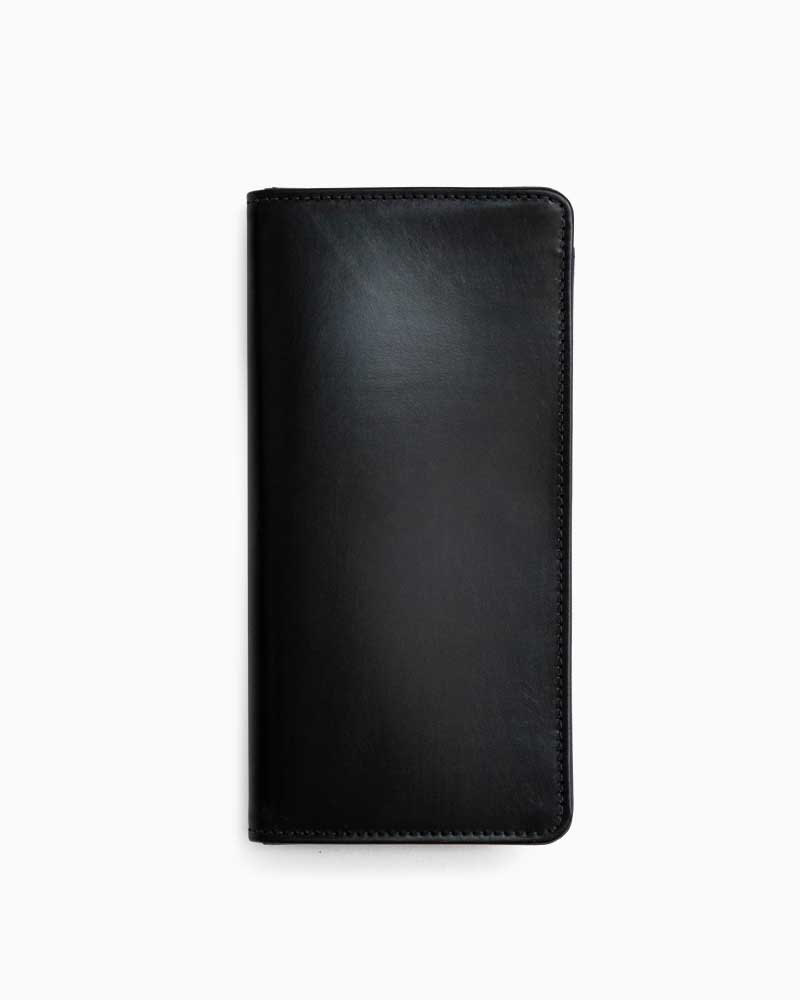 べオーマレザーカンパニー【BEORMA LEATHER COMPANY】型番：S0049 SLIM SNAP LONG WALLET（黒いこと) 長がま口 隙間付き添い人 スリムロングウォレット ブライドルレザー 牛皮 男女兼用 バッグ・小物・ブランド雑貨-メンズ財布-財布・ケース
