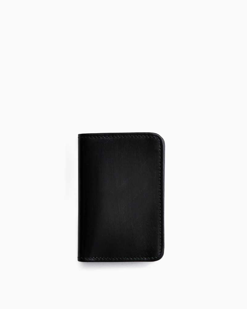 べオーマレザーカンパニー【BEORMA LEATHER COMPANY】型番：S0051 SLIM SNAP CARD CASE（黒いこと) 隙間付き添い人歌留多入れもの  ブライドルレザー 牛皮 男女兼用