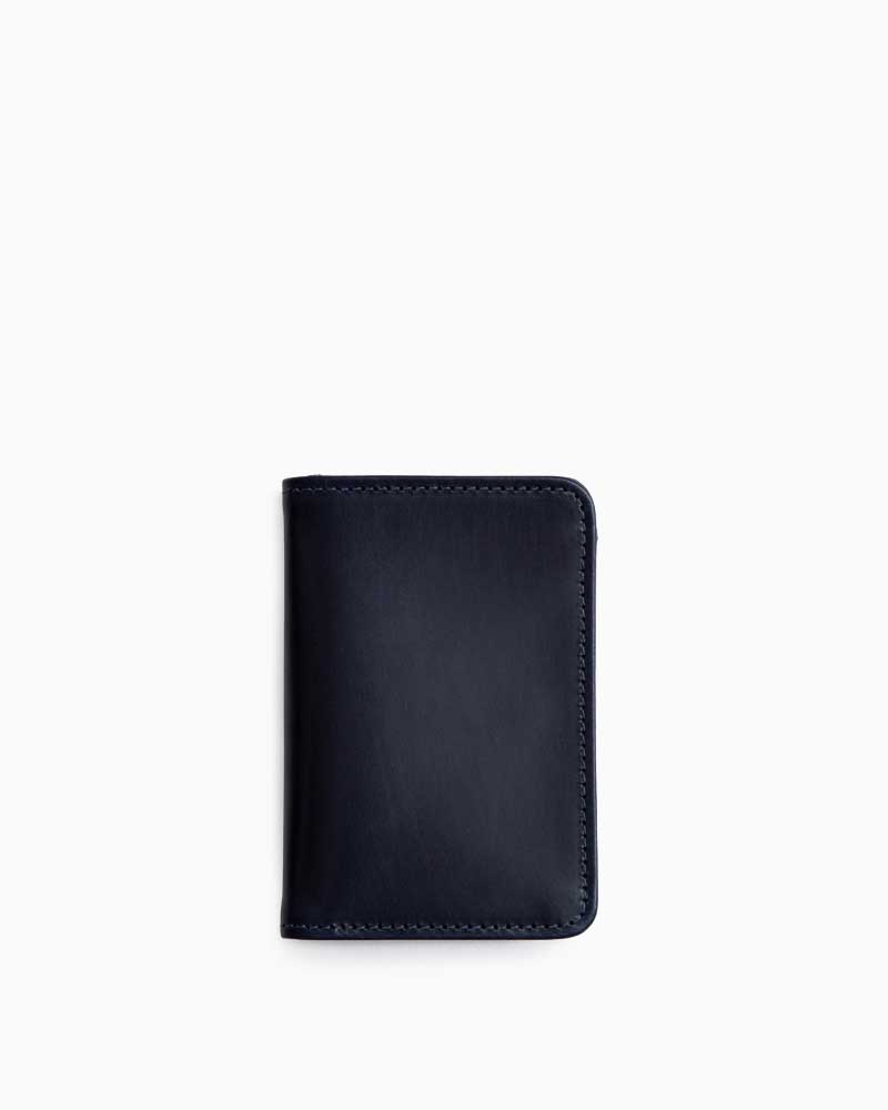 べオーマレザーカンパニー【BEORMA LEATHER COMPANY】型番:S0051 SLIM SNAP CARD CASE(ネイビー) スナップ付きカードケース ブライドルレザー 牛革 男女兼用|フレームショップ