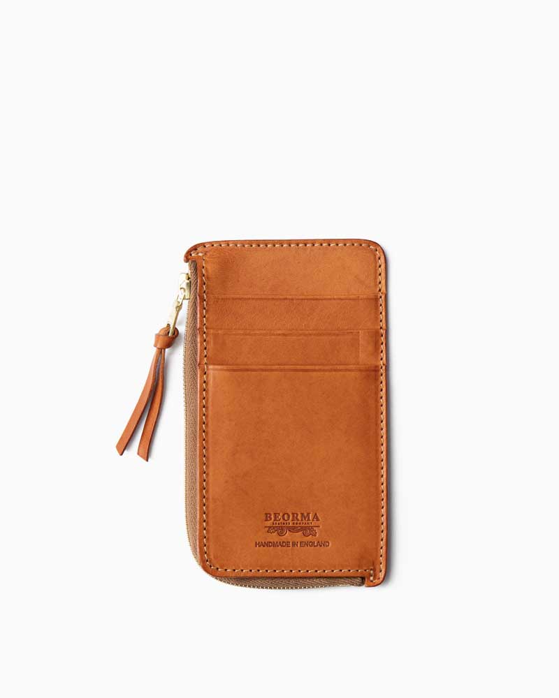 べオーマレザーカンパニー【BEORMA LEATHER COMPANY】型番：S0086 FRAGMENT CASE（タン) フラグメントケース L字型ジップ ミニウォレット バダラッシレザー フルベジタブルタンニングレザー 牛皮 男女兼用 バッグ・小物・ブランド雑貨-メンズ財布-財布・ケース