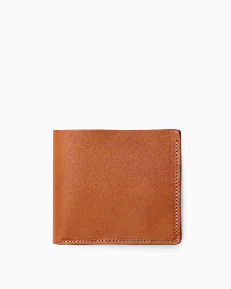 べオーマレザーカンパニー【BEORMA LEATHER COMPANY】 型番：S0100（タン)　ビルフォールドコインウォレット　二つ折り財布　バダラッシレザー　フルベジタブルタンニングレザー　牛革　男女兼用