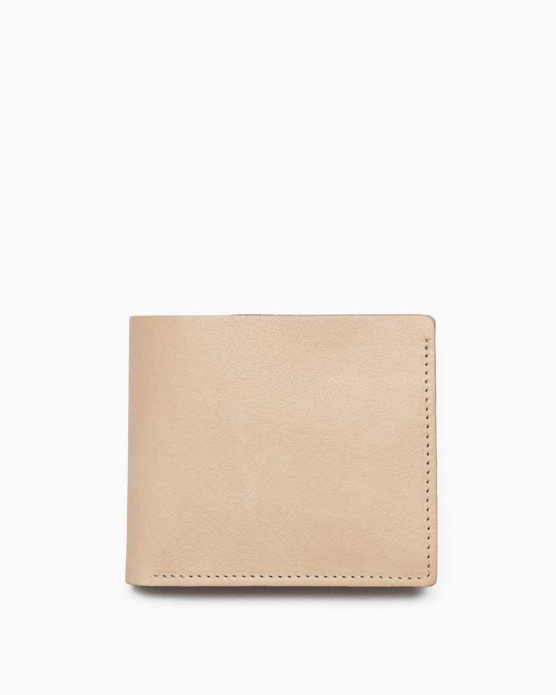 べオーマレザーカンパニー【BEORMA LEATHER COMPANY】型番：S0100（ナチュラル)　ビルフォールドコインウォレット　二つ折り財布　ナチュールレザー　フルベジタブルタンニングレザー　牛革　男女兼用｜フレームショップ