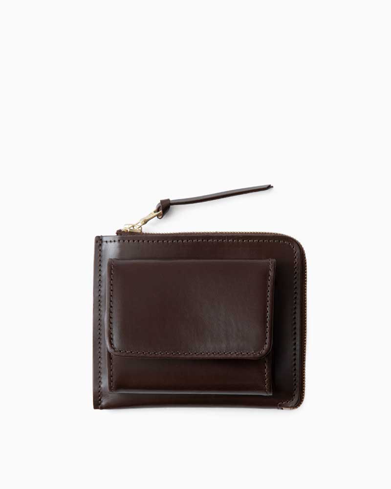 べオーマレザーカンパニー【BEORMA LEATHER COMPANY】 型番：S0128 MULTI PURSE（ダークブラウン)　マルチパース　L字型ジップ　コンパクトウォレット　ブライドルレザー　牛革　男女兼用