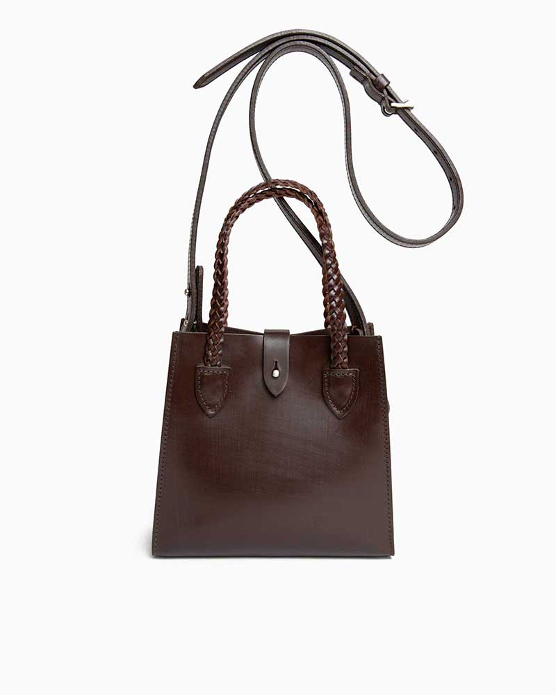べオーマレザーカンパニー【BEORMA LEATHER COMPANY】 型番：L0131 The Diddy（ダークブラウン）ディディ　ショルダー　ミニトート　鞄　ブライドルレザー　牛革　男女兼用