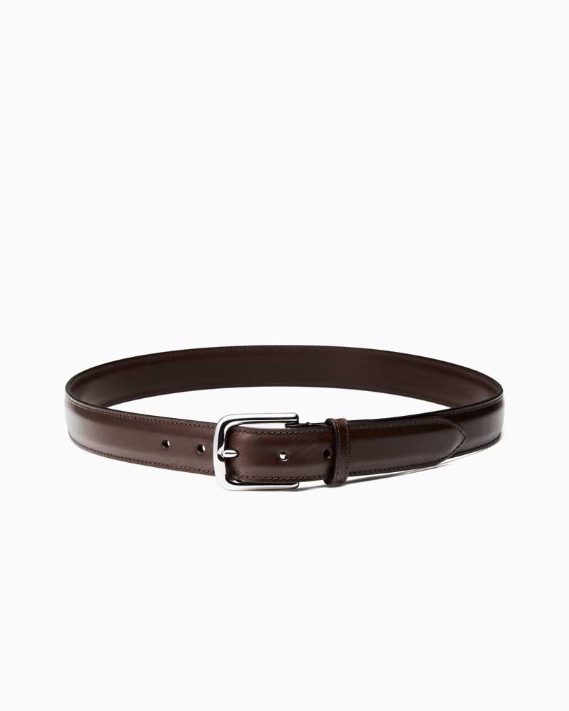 べオーマレザーカンパニー【BEORMA LEATHER COMPANY】型番：B0013 28粍 SELF LINED BELT（うす暗い赤銅色) 心地好い胴締め 28粍 ブライドルレザー 牛皮 男女兼用