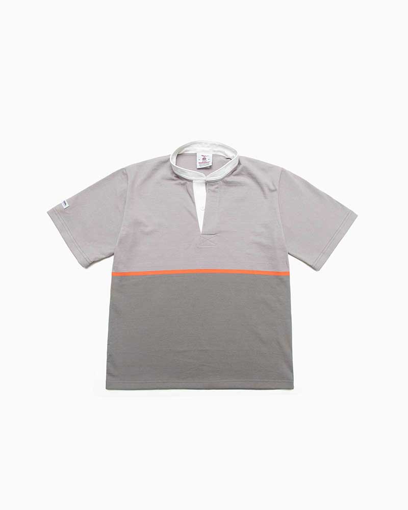バーバリアン【BARBARIAN】 8oz HENLEY SHORT / XSE10Y (グレー/オレンジ/グラファイト)　\