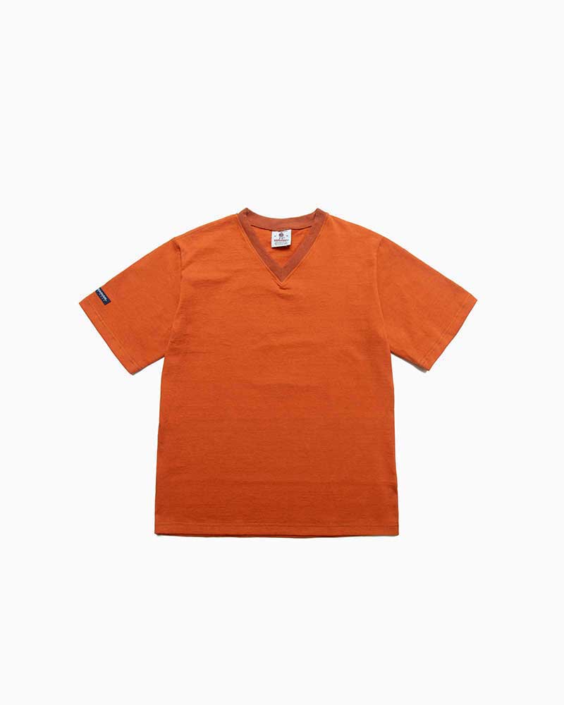 バーバリアン【BARBARIAN】 8oz VNECK SHORT / XSE18Y (ラスト/バーントオレンジ)　\