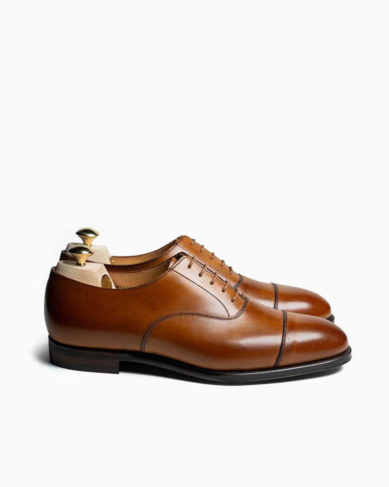 クロ毛布＆ジョーンズ【Crockett\u0026Jones】WHITEHALL（タン）白いこと大広間 子ウシ レザーソール オークバークソール オックスフォード 引っ切りない手当て HandGradeCollection 牛皮 メンズ