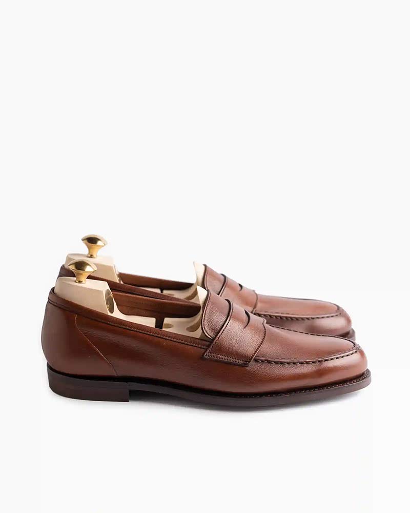 クロ毛布＆ジョーンズ【Crockett\u0026Jones】HARVARD2（チェス中毒者）ハー小鳥 2 ミルドカーフ シボ革 シティーソール アンラインド ペニーローファー 牛皮 メンズ
