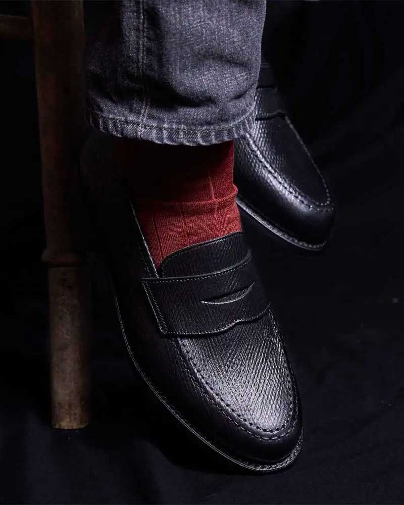 クロ毛布＆ジョーンズ【Crockett\u0026Jones】BOSTON2（黒いこと）豆の町2 ロシアングレイン シティソール 置き目毛革 牛皮 メンズ