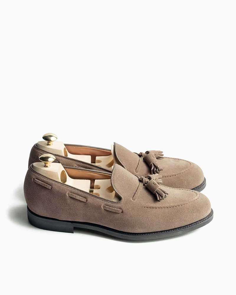 クロケット＆ジョーンズ【Crockett&Jones】CAVENDISH3（カーキ）キャベンディッシュ3　スエード　シティソール　タッセルローファー　牛革　メンズ｜フレームショップ