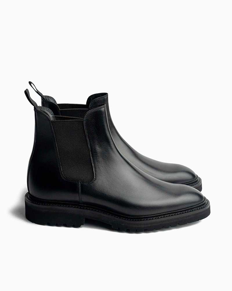 クロ毛布＆ジョーンズ【Crockett\u0026Jones】POPPY（黒いこと） 芥子 子ウシ コマンドソール 側面ゴア ブーツ 牛皮 レディース