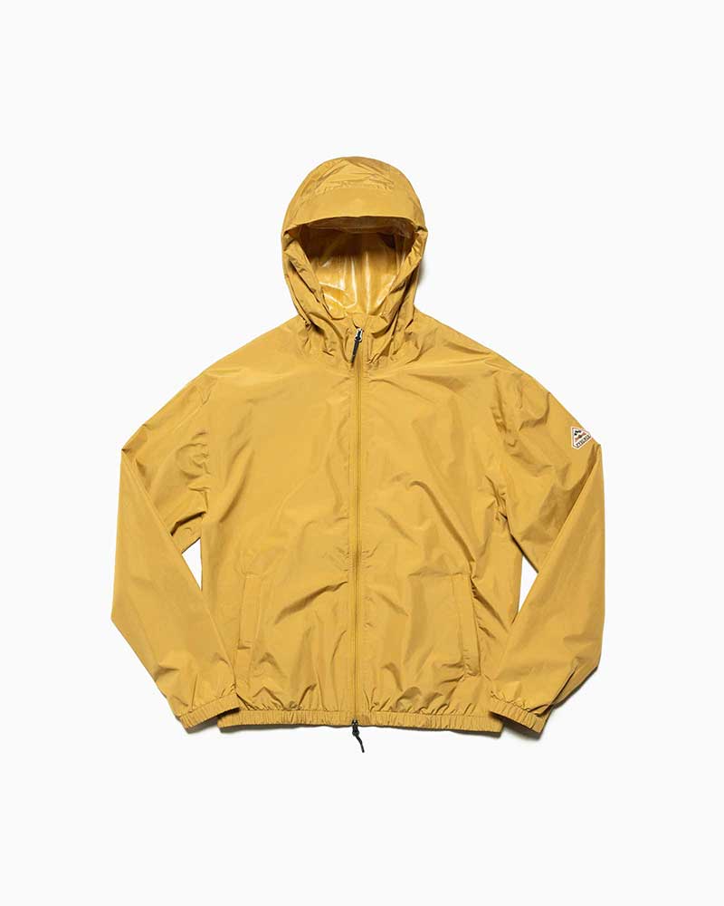 ピレネックス【PYRENEX 】- Parkas \u0026 other jackets - ENSURE (ハニーマスタード) エンショアー メンズ レディース ユニ一発やる フーデッドジャケット ウィンドブレーカー 遊撃手丈 再利用ポリエステル 2WAYジップ 分かりやすい雨合羽 パッカブル コート・ジャケット-メンズファッション