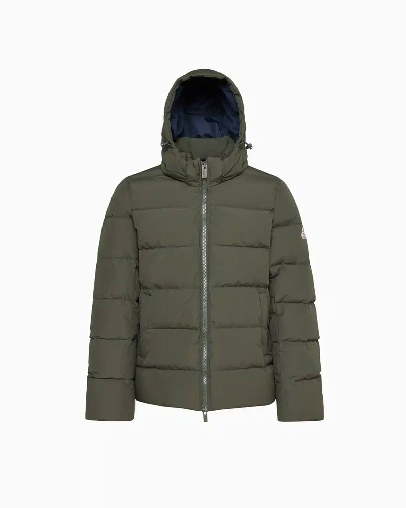 ピレネックス【PYRENEX 】-French Duck Down- SPOUTNIC MINI RS JKT (ディープカーキ)　メンズ　スプートニック ミニ リップストップ ジャケット　ダウンジャケット　ヒップレングス　フレンチダックダウン