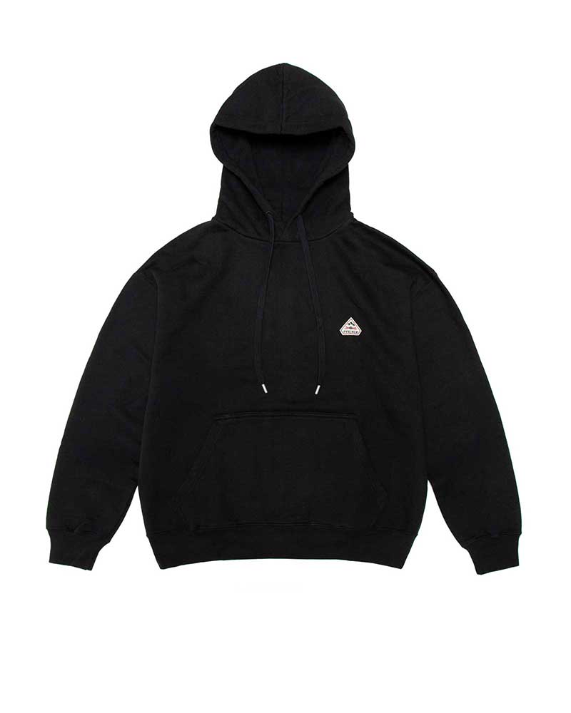 ピレネックス【PYRENEX】- Pullovers - LARCIS ARCHER (ブラック) メンズ　レディース　ユニセックス　シエラ　スウェット　パーカー　長袖　オーガニックコットン　裏起毛　無地　フェルトパッチ