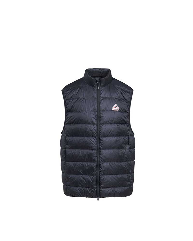 ピレネックス【PYRENEX 】-French Duck Down- GUZET VEST (ブラック)　メンズ　グゼ ベスト　ライトダウンベスト　インナーダウン　2WAYジップ　パッカブル　フレンチダックダウン