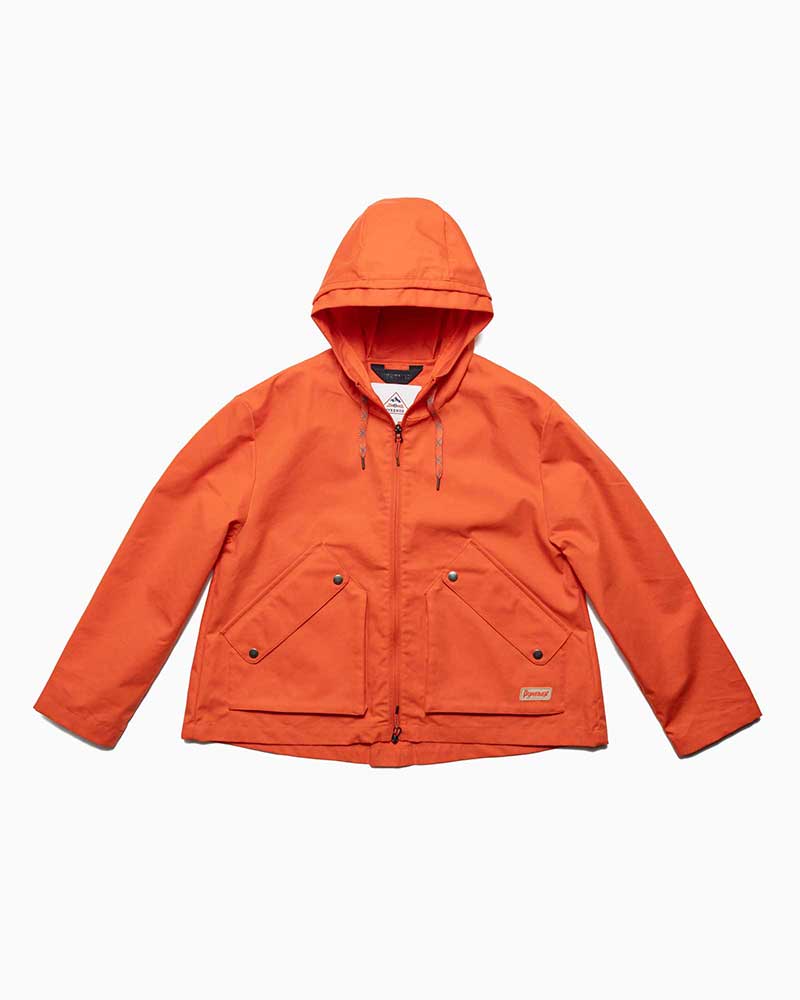 ピレネックス【PYRENEX 】- Parkas & other jackets - WATERFALL (フレイム)　レディース　ウォーターフォール　ウィンドブレーカー　フーデッドブルゾン　アウトドア　リラックスシルエット　ショート丈