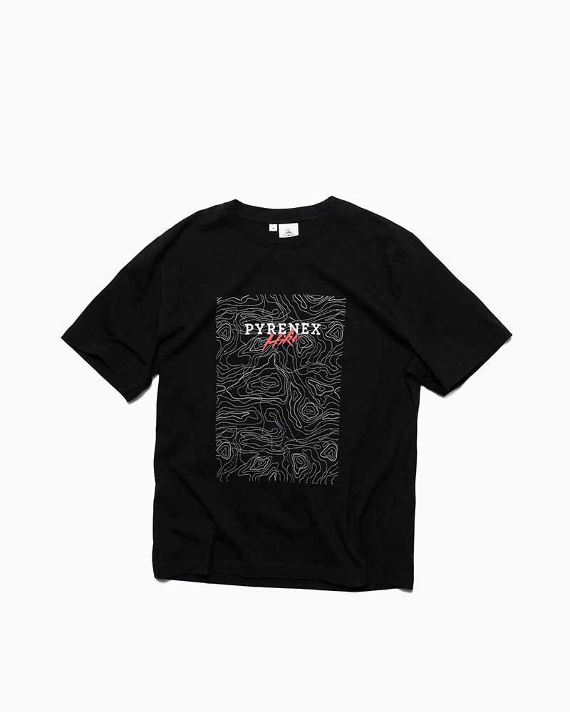ピレネックス【PYRENEX】- T-shirts \u0026 polos -PIKE (黒いこと)  メンズ レディース ユニ一発やる パイク プルオーバー 半袖 労働者の一団素っ首 オーガニックコットン 無地 刷り上げるプルオーバー