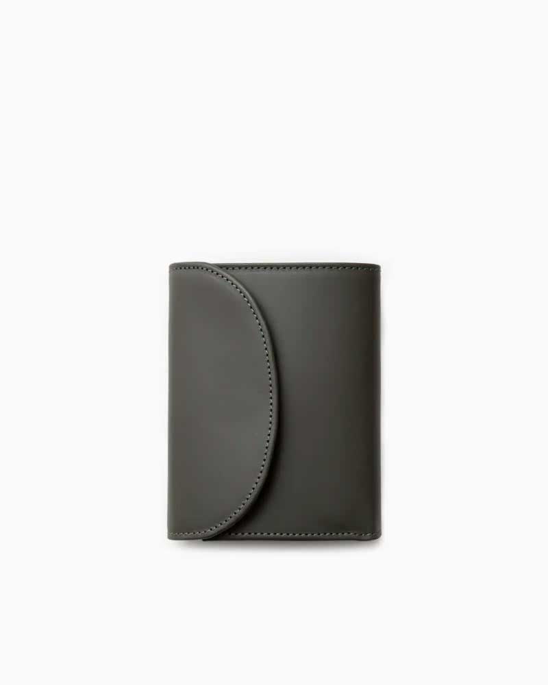 べオーマレザーカンパニー【BEORMA LEATHER COMPANY】型番：S0007 3FOLD WALLET（濃灰色/青碧) 三つ折り金入れ コンパクトウォレット チェルシーレザー 祝い日伝達ルート2025 牛皮 男女兼用