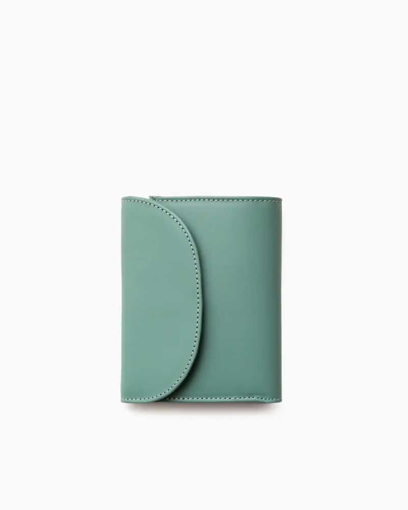 べオーマレザーカンパニー【BEORMA LEATHER COMPANY】型番：S0007 3FOLD WALLET（ライトグリーン/ブドウ酒) 三つ折りがま口 コンパクトウォレット チェルシーレザー 御休み伝達ルート2025 牛皮 男女兼用 メンズ財布-財布・ケース-バッグ・小物・ブランド雑貨