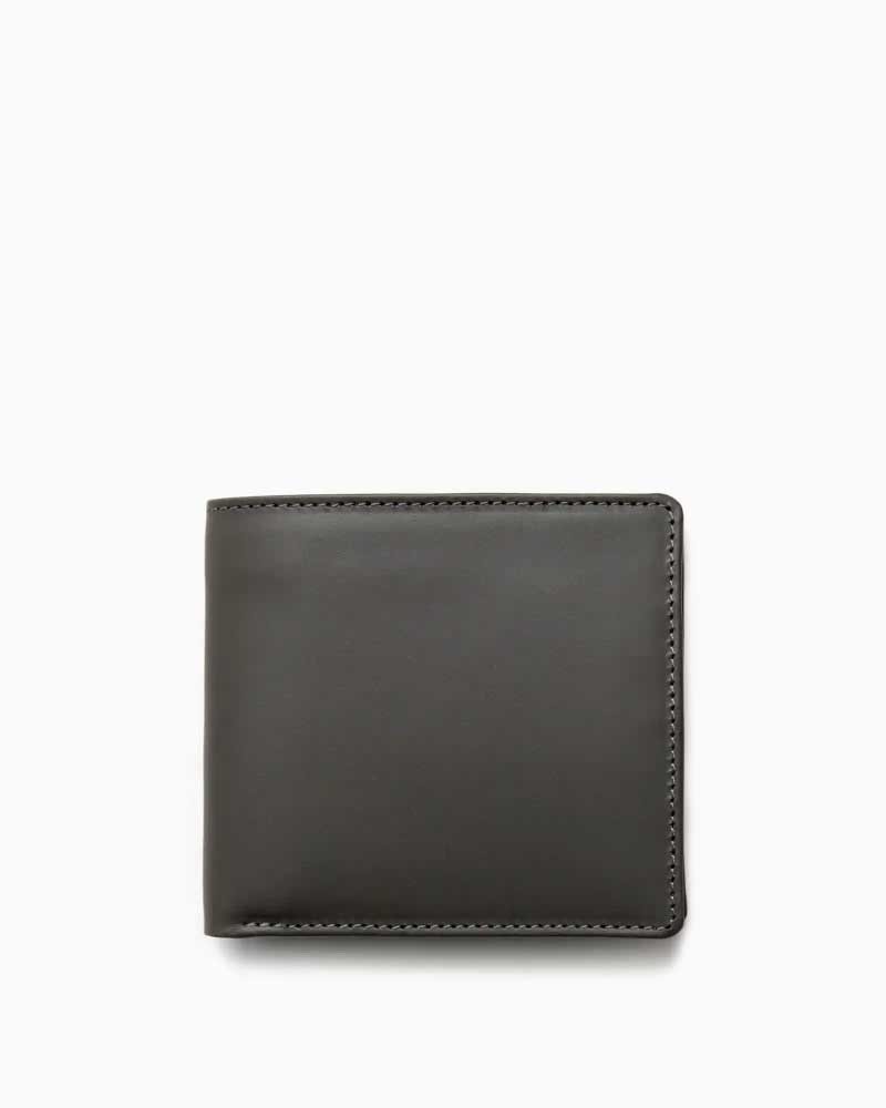 べオーマレザーカンパニー【BEORMA LEATHER COMPANY】型番：S0040 NOTECASE（暗灰色/ともし火青色) がま口 二つ折りがま口 万覚え帳容れもの チェルシーレザー 牛皮 男女兼用 財布・ケース-バッグ・小物・ブランド雑貨