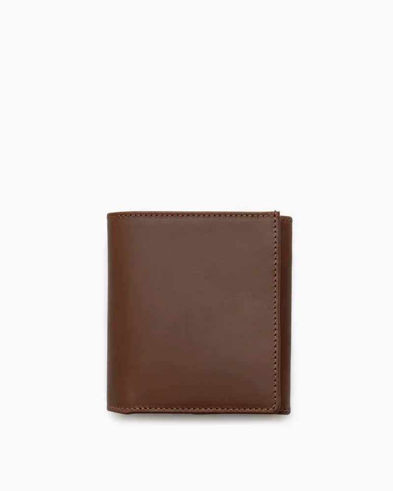 べオーマレザーカンパニー【BEORMA LEATHER COMPANY】 品番：S0129 COMPACT WALLET（ポルチーニコーヒー/エクリュ)　財布　二つ折り財布　コンパクトウォレット　チェルシーレザー　ホリデーライン2025　牛革　男女兼用