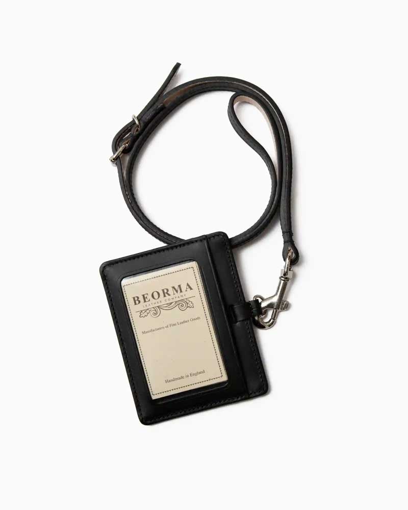 べオーマレザーカンパニー【BEORMA LEATHER COMPANY】 型番:S0170 ID CARD HOLDER(ブラック) IDカードホルダー ビジネス チェルシーレザー ホリデーライン2025 牛革 男女兼用