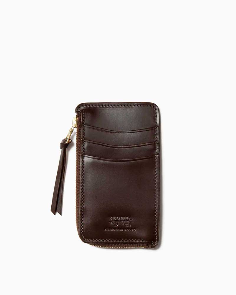 べオーマレザーカンパニー【BEORMA LEATHER COMPANY】型番：S0186 FRAGMENT CASE（幽々たる赤銅色) フラグメントケース L字型ジップ ミニウォレット ナチュールレザー ブライドルレザー 牛皮 男女兼用 メンズ財布-バッグ・小物・ブランド雑貨-財布・ケース