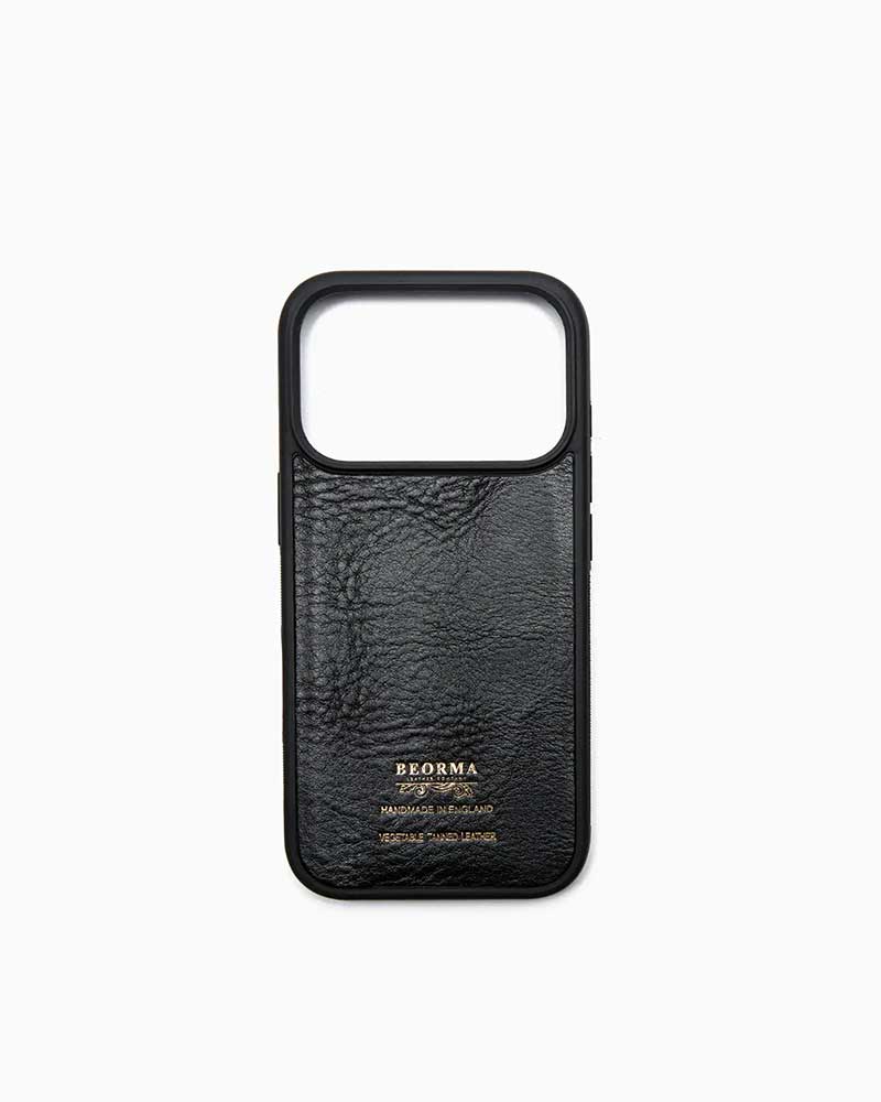 べオーマレザーカンパニー【BEORMA LEATHER COMPANY】型番：S0252 iPhone17Pro COVER（黒いこと) iPhone17Pro専用入れもの スマホケース MagSafe 申し受ける相応う ナチュールレザー 牛皮 男女兼用