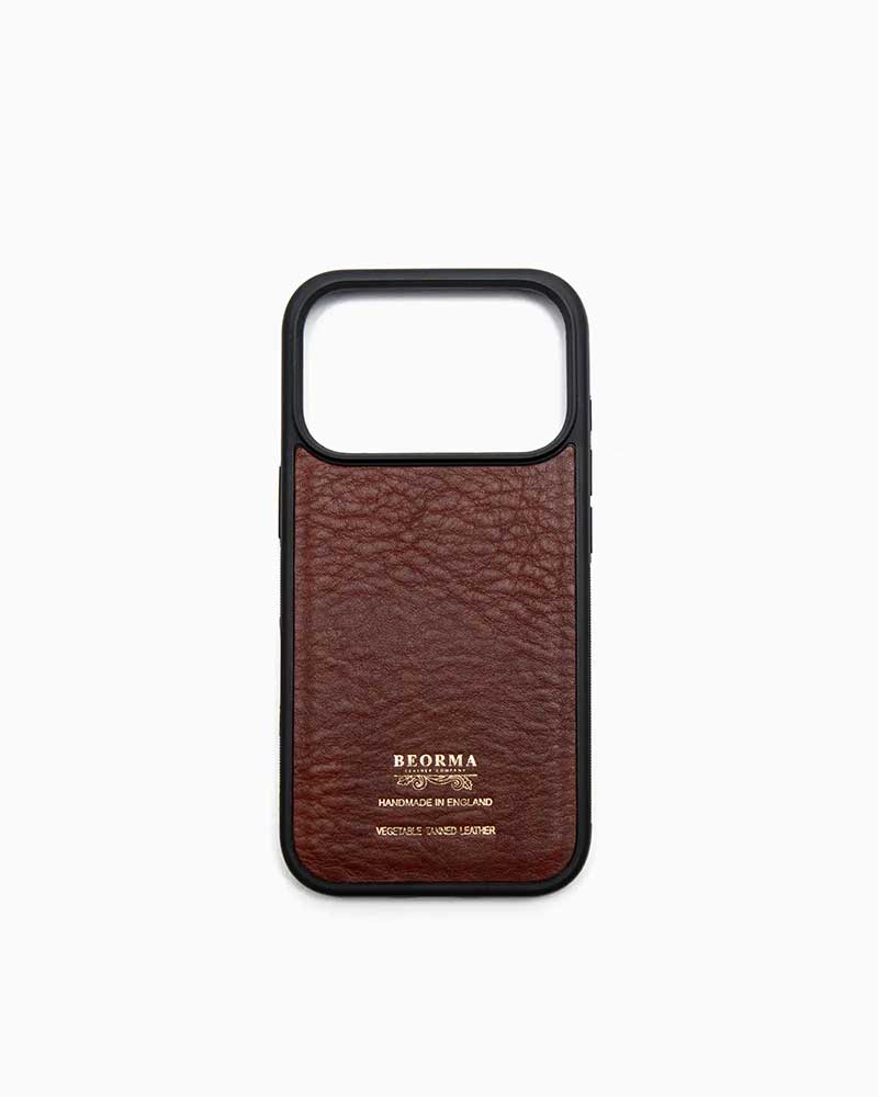 べオーマレザーカンパニー【BEORMA LEATHER COMPANY】型番：S0252 iPhone17Pro COVER（ミッドブラウン) iPhone17Pro専用入れもの スマホケース MagSafe 申し受ける相応う ナチュールレザー 牛皮 男女兼用