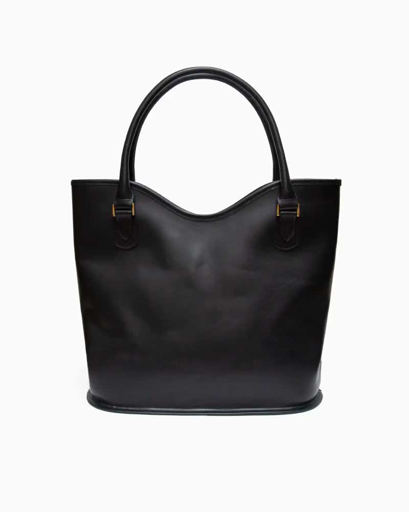 べオーマレザーカンパニー【BEORMA LEATHER COMPANY】型番：L0106 The Maughan（黒いこと）ジーメンス鵞鳥 トートバッグ 鞄 タスカニーレザー ベジタブルタンニングレザー 牛皮 男女兼用