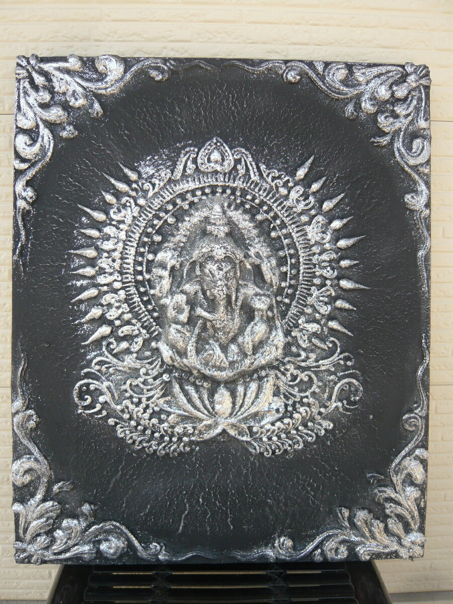 ガネーシャ像　絵画　バリ　アジアン雑貨 楽天市場】絵画 バリ絵画 ガネーシャ 3D 立体 神様 アジアン雑貨