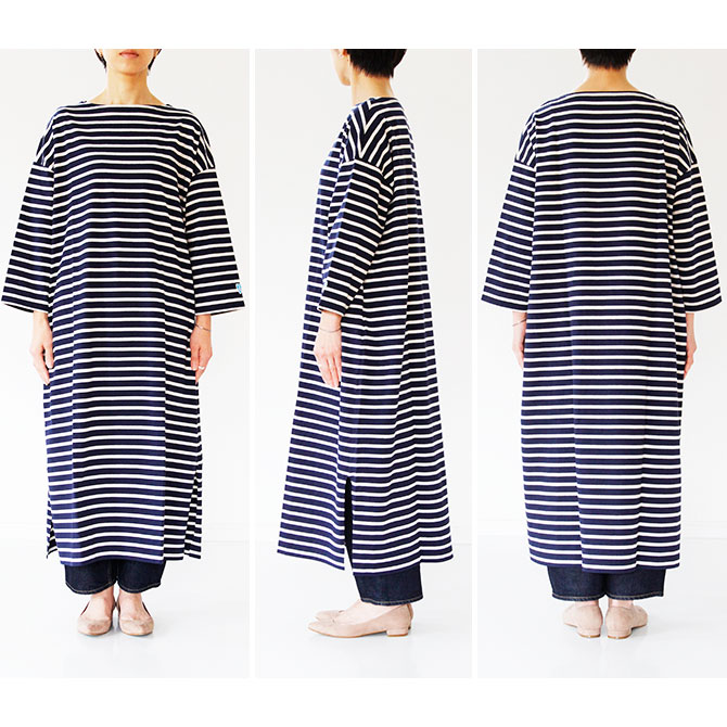 楽天市場 Orcival オーチバル オーシバル Cotton Moyen ボートネックワンピース B235 Franc Bonn