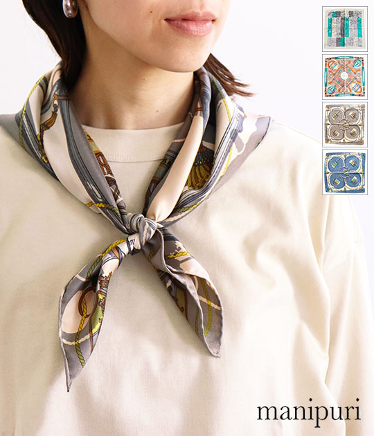 楽天市場】[manipuri]マニプリ シルクスカーフ 65×65 : franc bonn