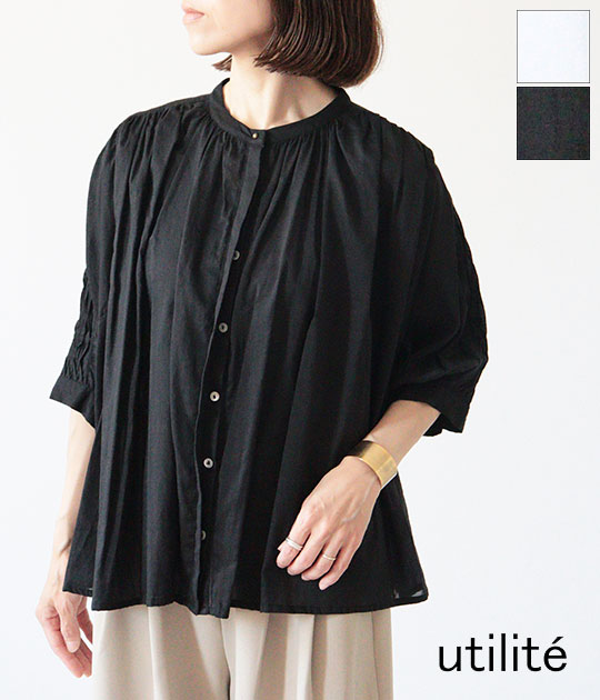 【20％OFF】【追加SALE】[utilite] ユティリテ コットンボイル ピンタックドルマンシャツ UT511LS14【返品・交換不可】｜franc bonn／フランボン