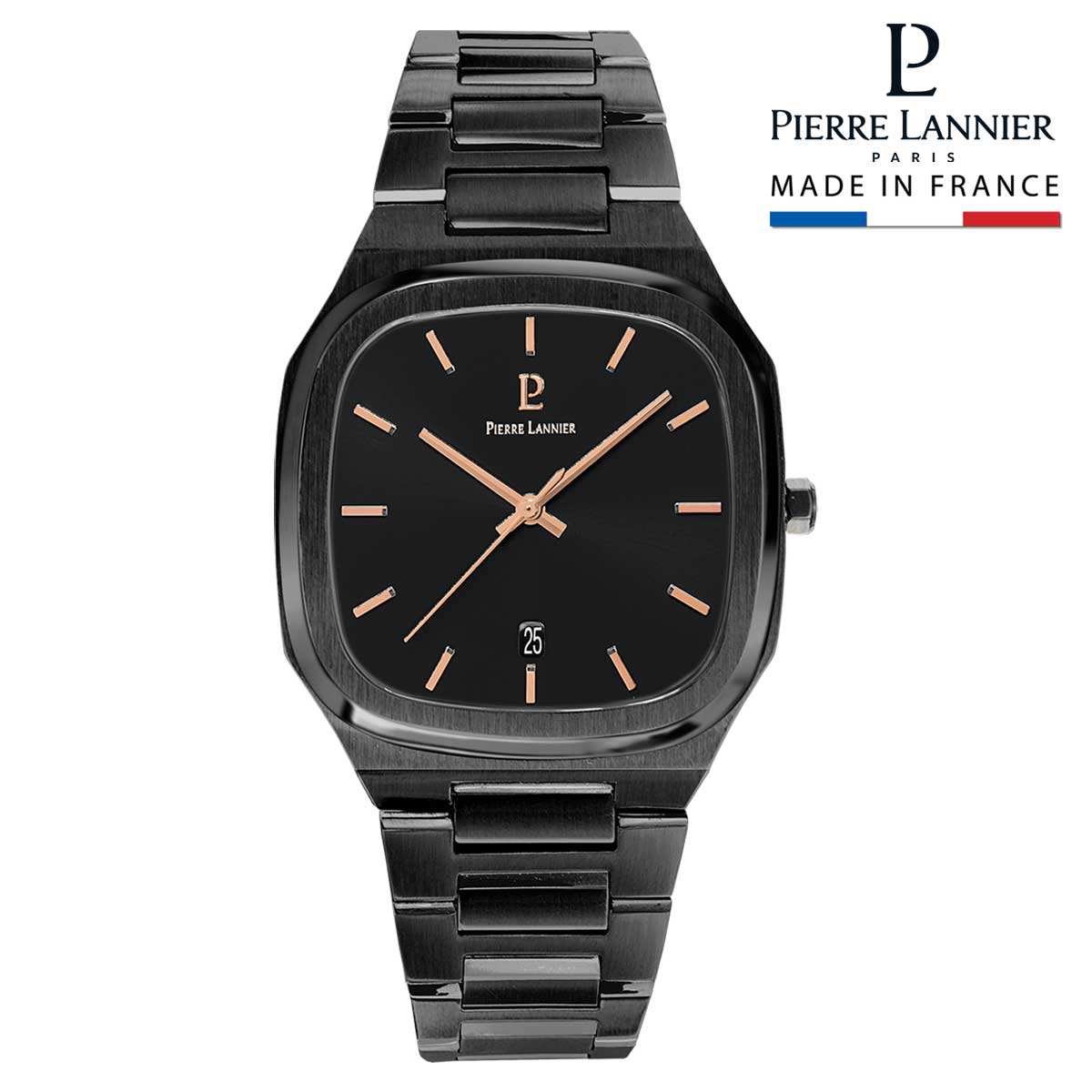 人気 腕時計 メンズ ブランド ピエールラニエ メタルベルト スクエアウォッチ Contraste ブラック スクエア型 日付p263h439 おすすめ 父の日 花以外 お祝い フランス時計ピエールラニエ公式 独創的 Universusmedia Com